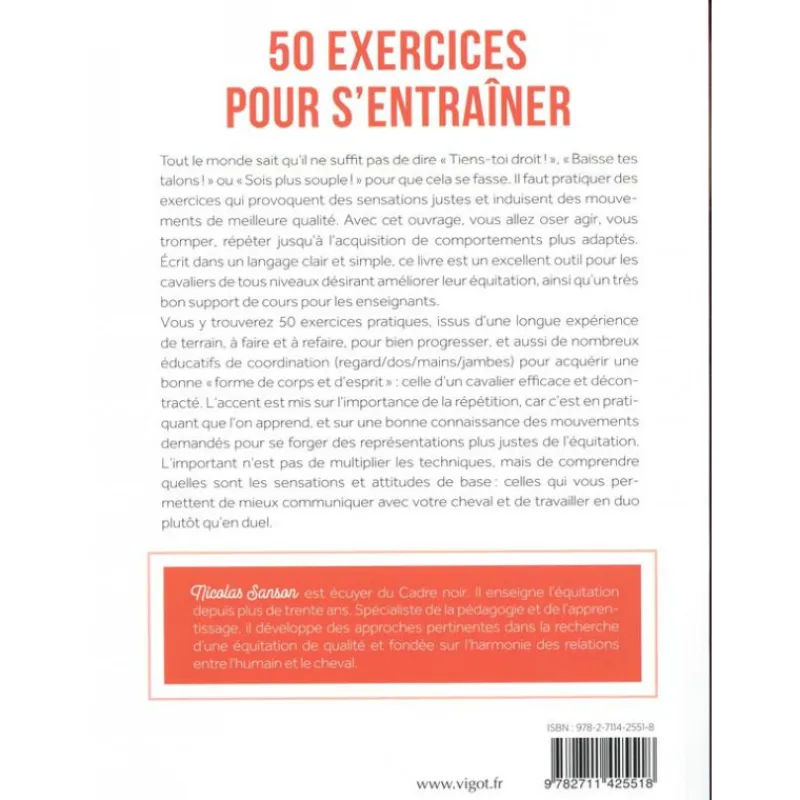 EQUIBOOKS 50 exercices pour s'entraîner - Vigot< Librairie Equibooks