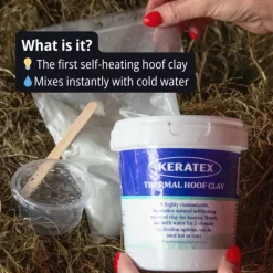 KERATEX Argile sabot cheval auto-chauffanteThermal Hoof Clay -< Fourchette Pourrie Cheval|Corne Molle Sabot Cheval