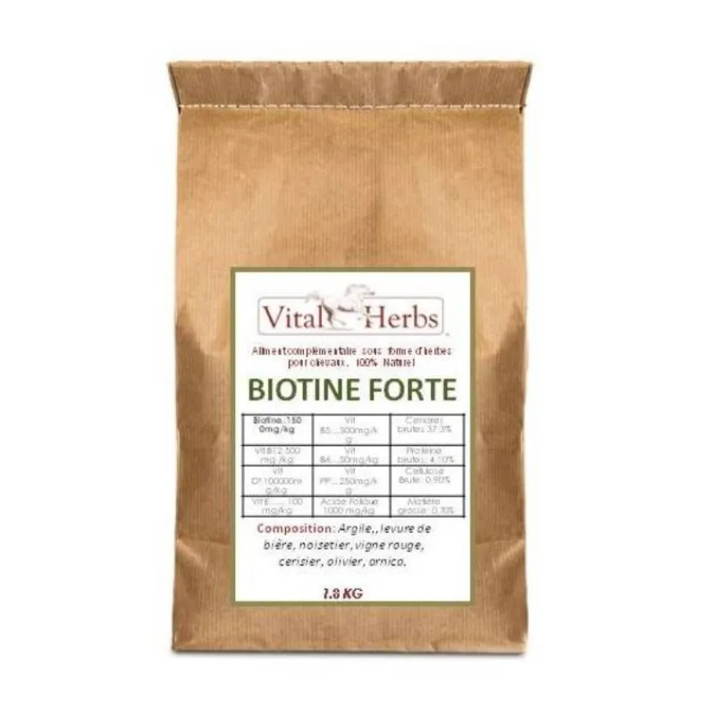 VITAL HERBS Biotine forte Cheval granulés -< Biotine Cheval