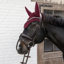 KENTUCKY HORSEWEAR Bonnet anti-mouche anti-bruit cheval Wellington Soundless - Kentucky< Bonnet Anti-Mouche Cheval