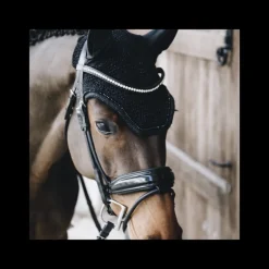 KENTUCKY HORSEWEAR Bonnet anti-mouche anti-bruit cheval Wellington Glitter Band Soundless - Kentucky< Bonnet Anti-Mouche Cheval