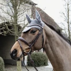 KENTUCKY HORSEWEAR Bonnet anti-mouche cheval Wellington Velvet Basic - Kentucky< Bonnet Anti-Mouche Cheval