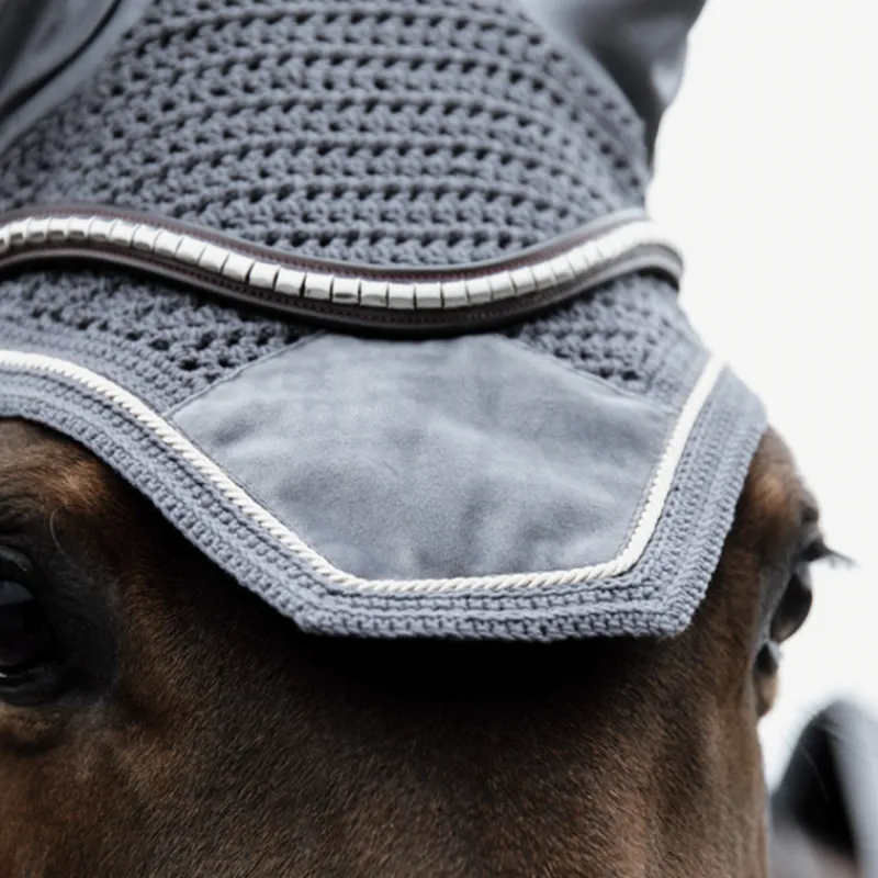 KENTUCKY HORSEWEAR Bonnet anti-mouche cheval Wellington Velvet Basic - Kentucky< Bonnet Anti-Mouche Cheval