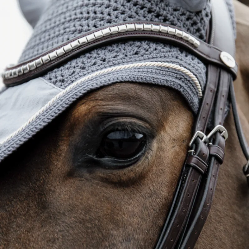 KENTUCKY HORSEWEAR Bonnet anti-mouche cheval Wellington Velvet Basic - Kentucky< Bonnet Anti-Mouche Cheval