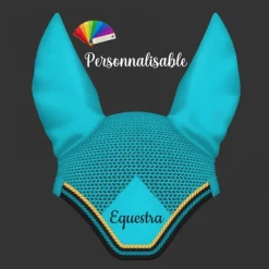 MATTES Bonnet anti-mouche cheval personnalisable emplacement broderie -< Bonnet Anti-Mouche Cheval