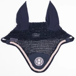 HARCOUR Bonnet anti-mouches cheval Suzette Octobre Rose -< Bonnet Anti-Mouche Cheval