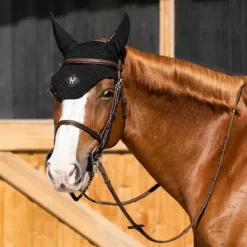 HORSE PILOT Bonnet anti-mouches ergonomique et anti-bruit cheval -< Bonnet Anti-Mouche Cheval