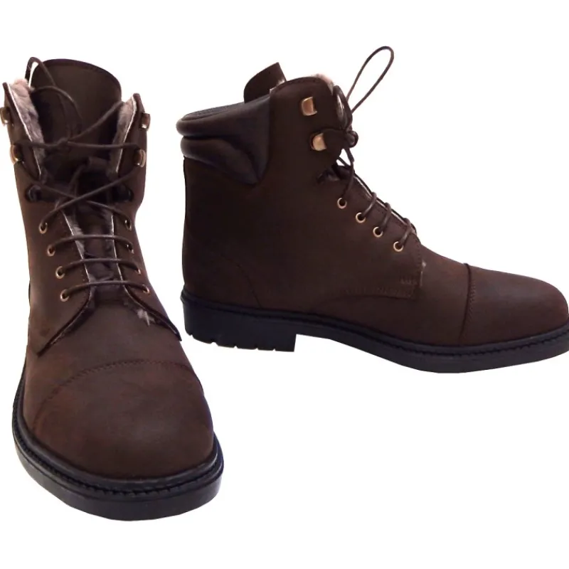 CAVALHORSE Boots équitation à lacets fourrée nubuck huilé Vigoulet< Equipement Froid Et Pluie|Boots D'Équitation
