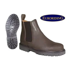 CAVALHORSE Boots équitation croûte de cuir graissée Junior< Equipement Équitation Pas Cher|Boots D'Équitation