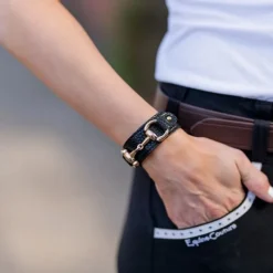 FABULHORSE Bracelet cuir mors doré< Accessoires Lifestyle Équitation|Idées Cadeaux