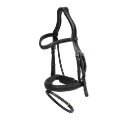 DYON Bridon cheval cuir tressé New English Collection - Dy'on< Bridons