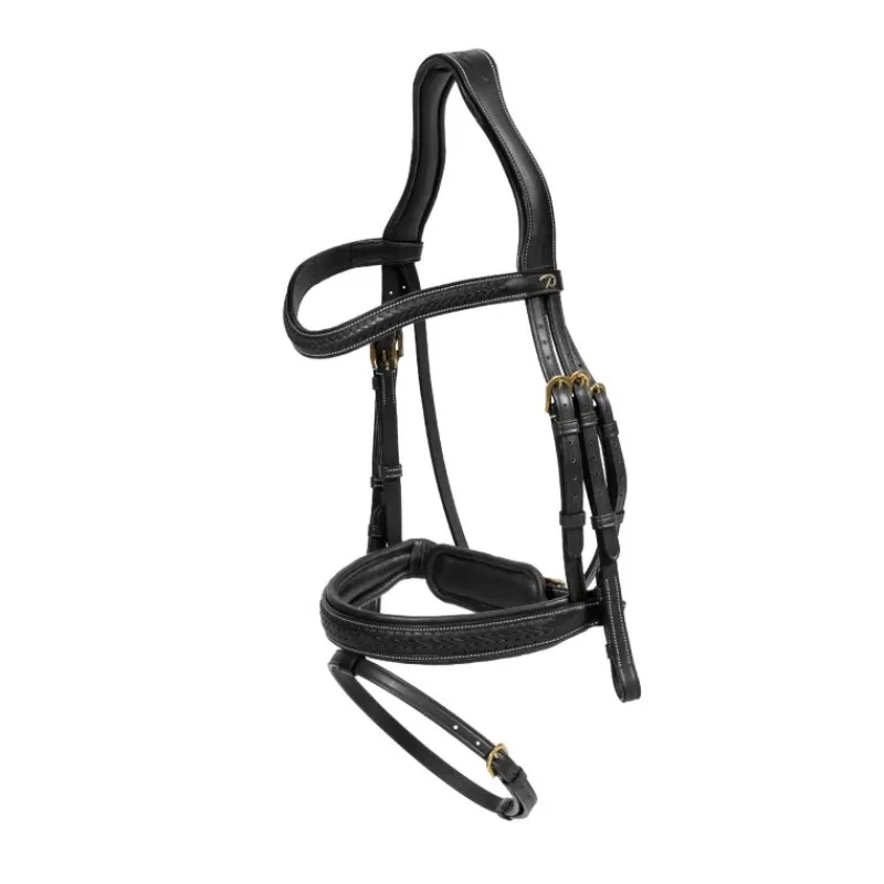 DYON Bridon cheval cuir tressé New English Collection - Dy'on< Bridons