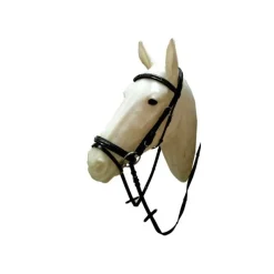 CAVALHORSE Bridon cuir laqué muserolle combinée -< Bridons