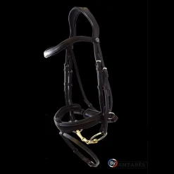 ANTARES Bridon cuir muserolle combinée large dressage Signature - Antarès< Bridons