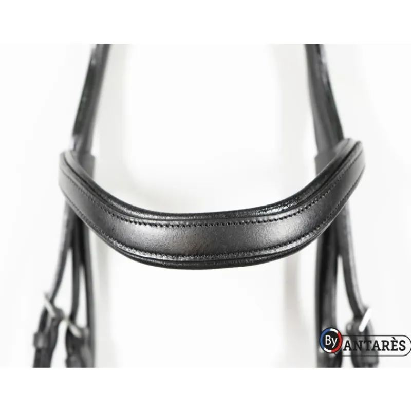ANTARES Bridon cuir muserolle combinée large dressage Signature - Antarès< Bridons