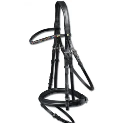 WALDHAUSEN Bridon cuir muserolle combinée S-Line Chester -< Bridons