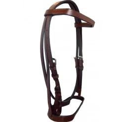 CAVALHORSE Bridon muserolle française cuir huilé -< Bridons
