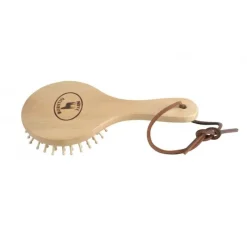 BORSTIQ Brosse à crins cheval ronde bois de hêtre -< Entretien De La Crinière|Brosses Et Bouchons Cheval