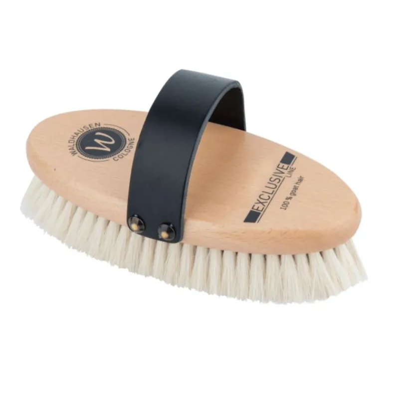 WALDHAUSEN Brosse à lustrer cheval poils de chèvre Exclusive Line -< Brosses Et Bouchons Cheval
