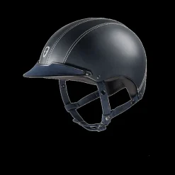 EGIDE Casque équitation en cuir lisse Epona petite visière -< Casque Équitation Haut De Gamme|Casque Équitation Egide