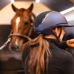 SAMSHIELD Casque équitation Miss Shield 2.0 Top Flower Blason Crystal -< Casque Équitation Samshield