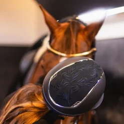 SAMSHIELD Casque équitation Miss Shield 2.0 Top Flower Blason Crystal -< Casque Équitation Samshield