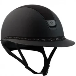 SAMSHIELD Casque équitation Miss Shield 2.0 Top Alcantara Flower Swarovski -< Casque Équitation Samshield