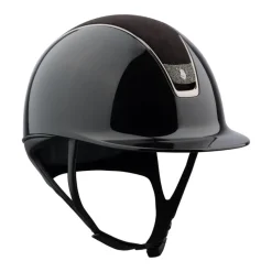 SAMSHIELD Casque équitation Shadowglossy 2.0 Alcantara Blason Crystals -< Casque Équitation Samshield