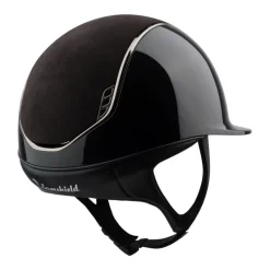 SAMSHIELD Casque équitation Shadowglossy 2.0 Alcantara Blason Crystals -< Casque Équitation Samshield