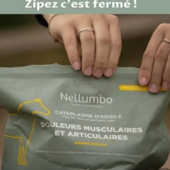NELLUMBO Cataplasme d'argile cheval - Douleurs musculaires et articulaires -< Argile Cheval