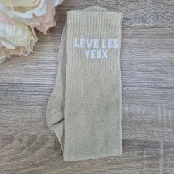 PAILLETTES ATTITUDE Chaussettes à paillettes équitation - Lève les yeux -< Idées Cadeaux|Chaussettes Équitation