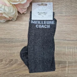 PAILLETTES ATTITUDE Chaussettes à paillettes équitation - Meilleure Coach -< Idées Cadeaux|Chaussettes Équitation