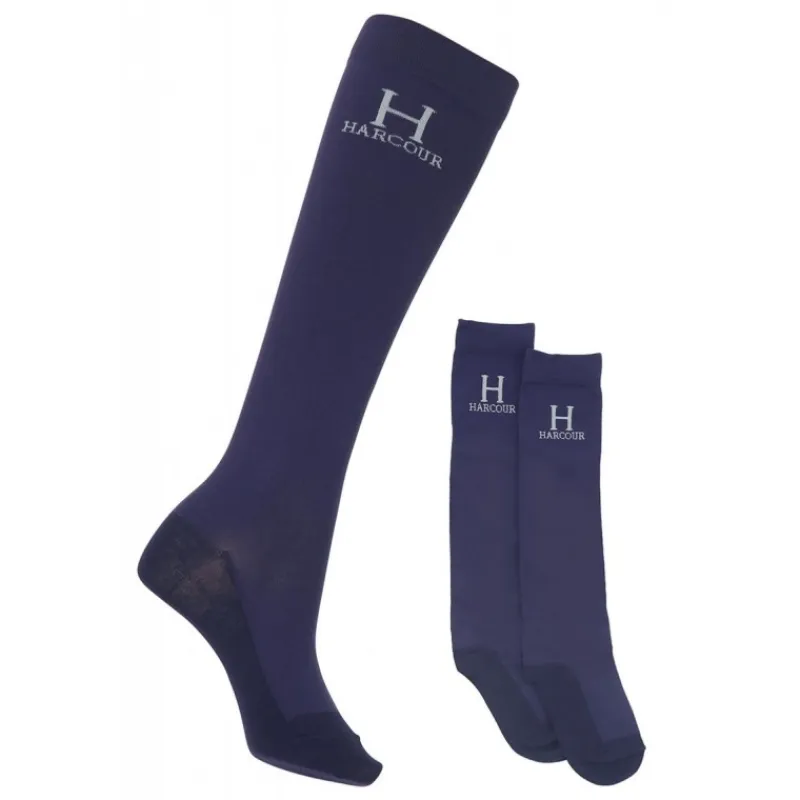 HARCOUR Chaussettes équitation Badminton x2 paires -< Equipement Équitation Pas Cher|Idées Cadeaux