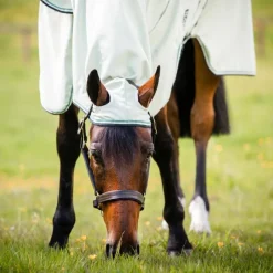 HORSEWARE Chemise anti-dermite cheval avec couvre-cou Rambo Sweet itch Hoody -< Masque Et Couverture Anti-Uv Cheval|Dermite Estivale Cheval