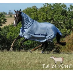 BUCAS Chemise anti-mouche avec couvre cou Poney Buzz Off Full Neck -< Masque Et Couverture Anti-Uv Cheval|Couvertures Anti-Mouche Cheval