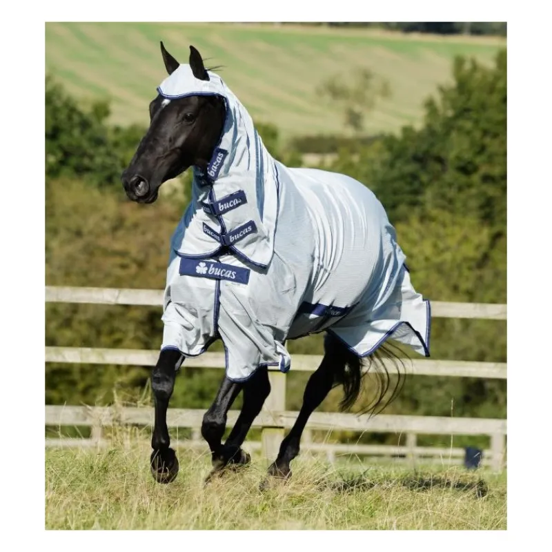 BUCAS Chemise anti-mouche cheval Buzz Off X Range -< Masque Et Couverture Anti-Uv Cheval|Dermite Estivale Cheval
