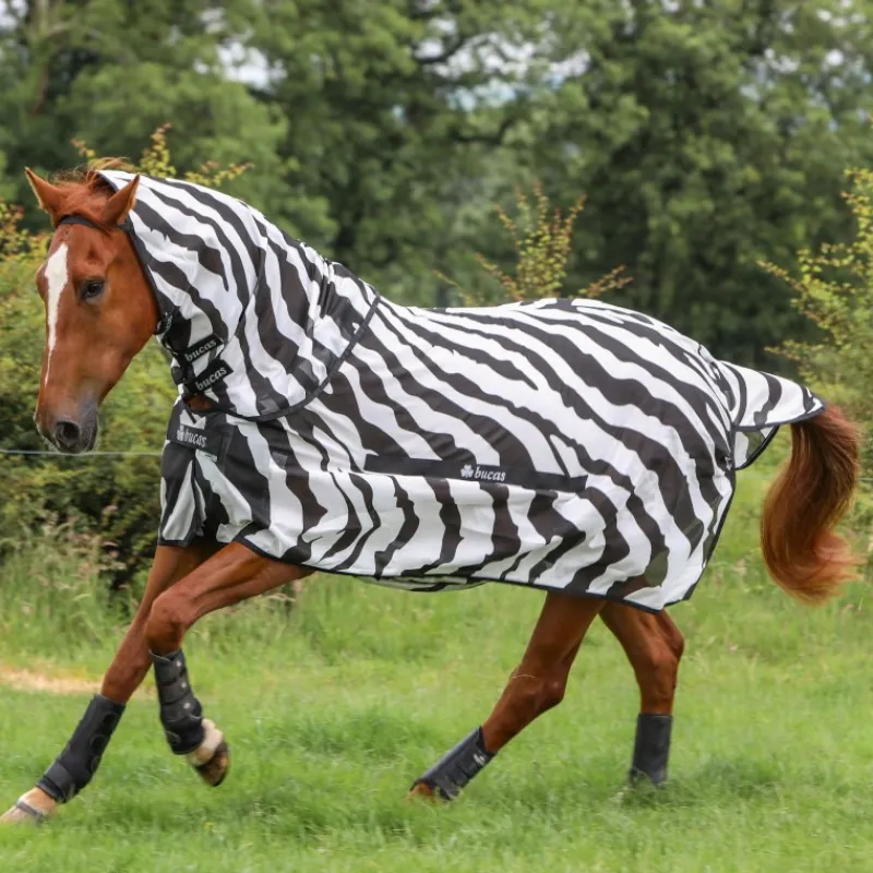 BUCAS Chemise anti-mouche cheval Buzz off couvre cou détachable -< Masque Et Couverture Anti-Uv Cheval|Couvertures Anti-Mouche Cheval