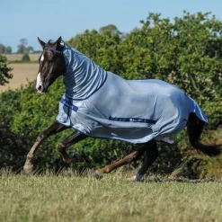 BUCAS Chemise anti-mouche cheval Buzz off avec couvre cou détachable -< Masque Et Couverture Anti-Uv Cheval|Couvertures Anti-Mouche Cheval