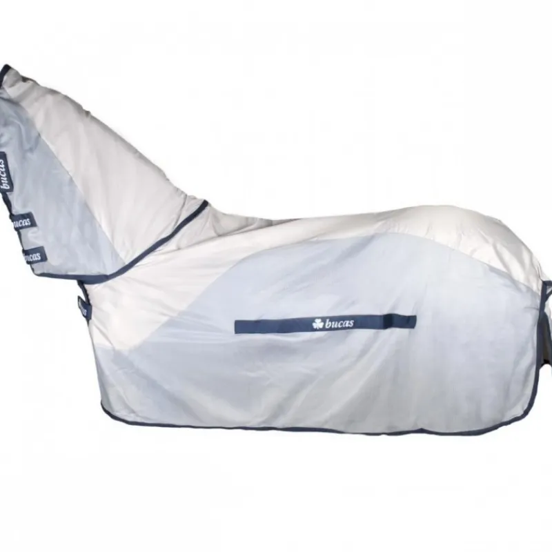 BUCAS Chemise anti-mouche cheval imperméable avec couvre-cou Buzz-off Rain -< Masque Et Couverture Anti-Uv Cheval|Couvertures Anti-Mouche Cheval