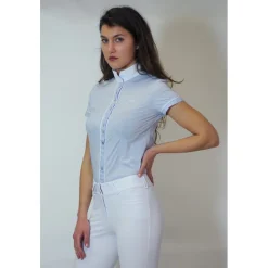 FOR HORSES Chemise de compétition courtes microfibre manches Femme Alzira -<Femme Concours Femme