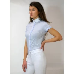 FOR HORSES Chemise de compétition courtes microfibre manches Femme Alzira -<Femme Concours Femme