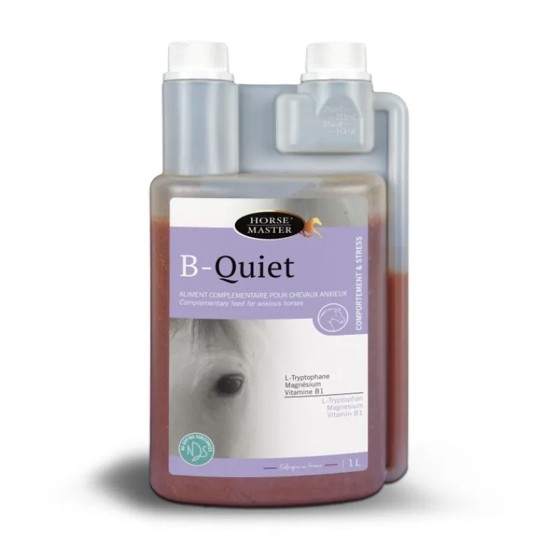 HORSE MASTER Déstressant cheval B Quiet 1 L -< Anti-Stress Cheval Non Dopant|Magnésium Cheval