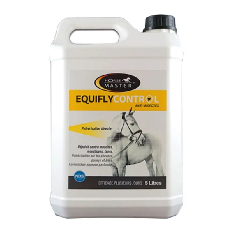 HORSE MASTER Equifly Control PLUS anti-mouche cheval Bidon 5L -< Spray Anti-Mouche Et Anti-Insectes Cheval