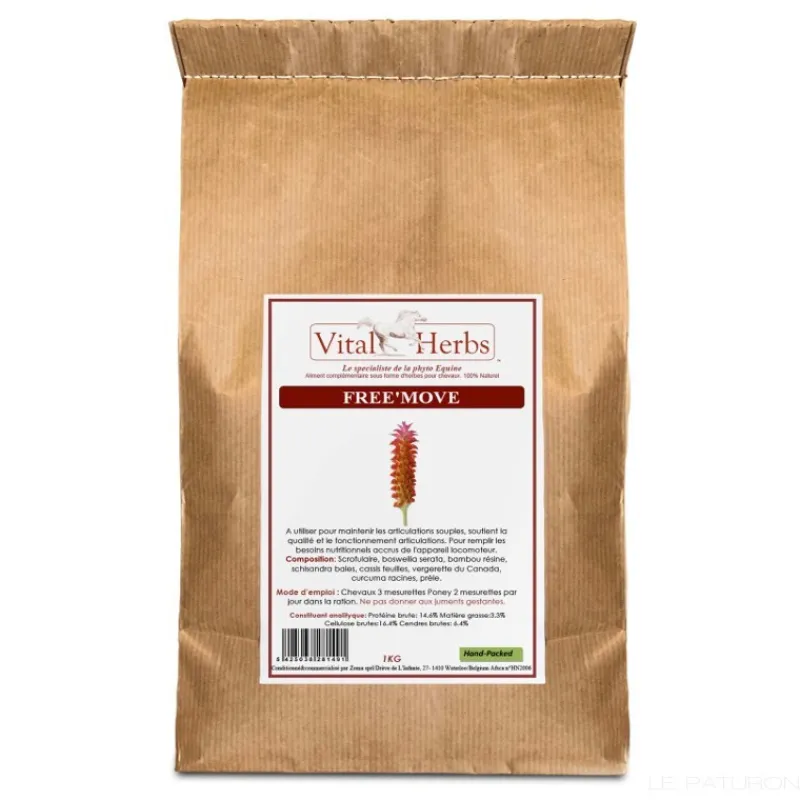 VITAL HERBS Formule mobilité cheval Free Move -< Cheval Senior|Soutien Locomoteur Cheval De Sport