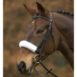 WALDHAUSEN Fourreau muserolle/têtière mouton synthétique -< Accessoires De Bridon Cheval