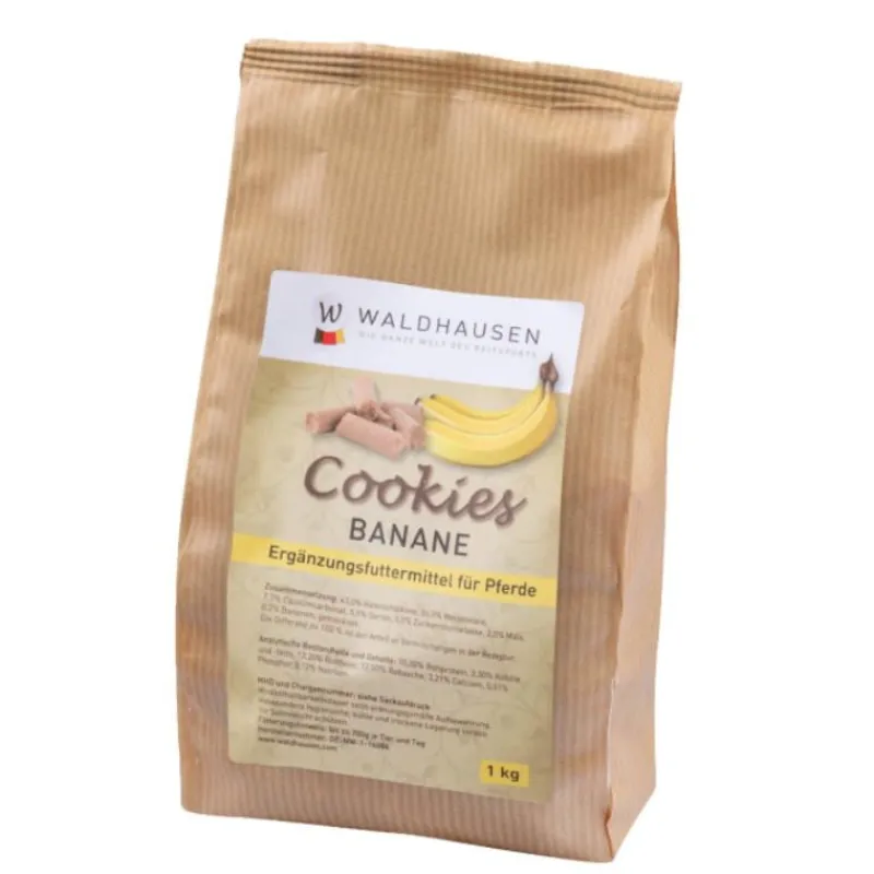 WALDHAUSEN Friandises cheval cookies banane 1 kg -< Friandises Cheval