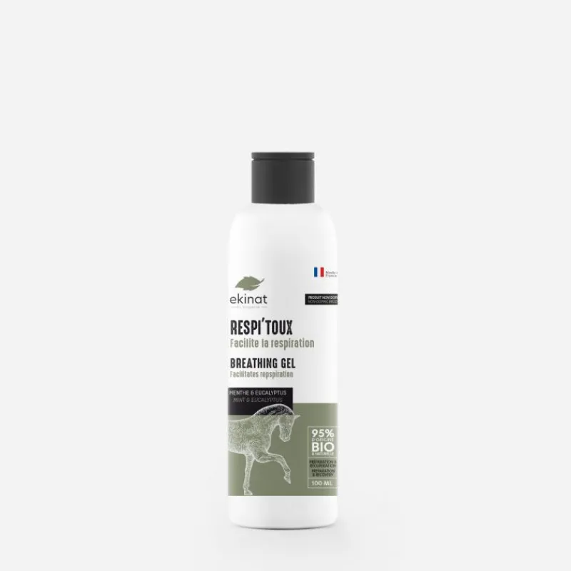 EKINAT Gel respiratoire naseaux et corps cheval Respi Toux -< Toux Grasse Cheval