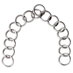 CAVALHORSE Gourmette d'attelage simple 15 anneaux< Mors Cheval