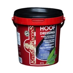 KEVIN BACONS Graisse Kevin Bacon's - Sabot noir Hoof Dressing 1L< Corne Molle Sabot Cheval|Graisse À Pied Cheval