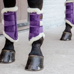 KENTUCKY HORSEWEAR Guêtres cheval Brushing Velvet Contrast - Kentucky< Guêtres Postérieures|Guêtres Antérieures